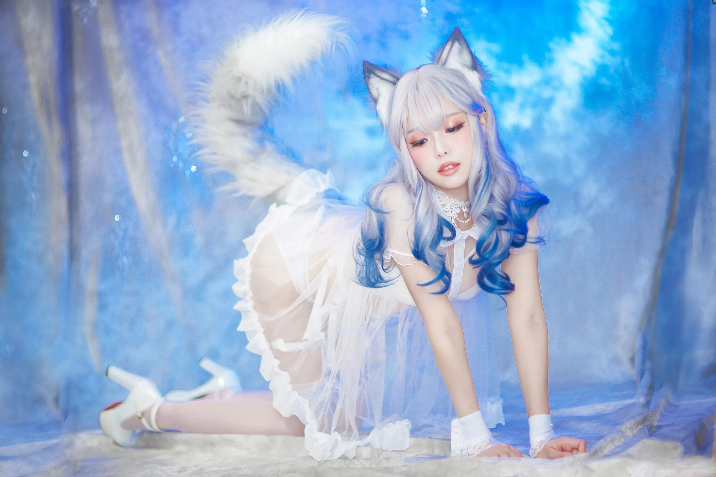 ElyEE子 – NO.43 猫耳白丝带 [48P]插图8